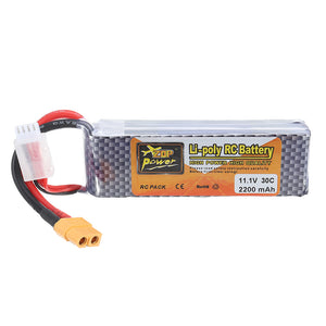 ZOP Power 11.1V 2200MAH 3S 30C Lipo Battery XT60 Plug