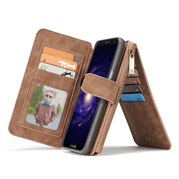 CaseMe Detachable Zipper Wallet Case For Samsung Galaxy S8 Plus