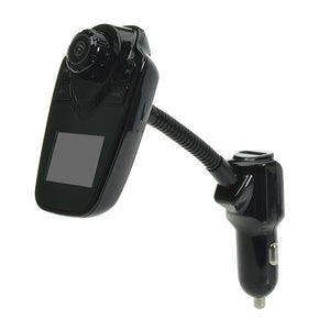 EGTONG T10 5V-2.1A 87.5-108Mhz Car FM Transmitter 1.44 Inch Screen Support AUX In-out