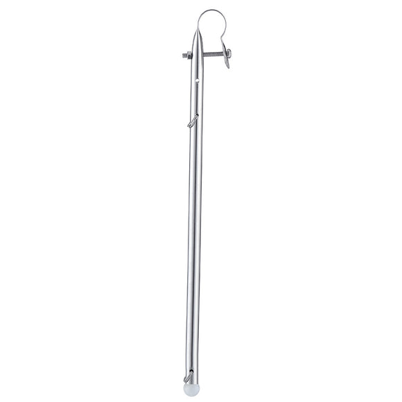 14 Inch Stainless Steel Rail Clamp Flag Staff Pole for Flagpole