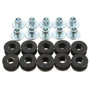 10pcs Motorcycle Rubber Grommets Bolt For Honda/Yamaha/Suzuki/Kawasaki Fairings