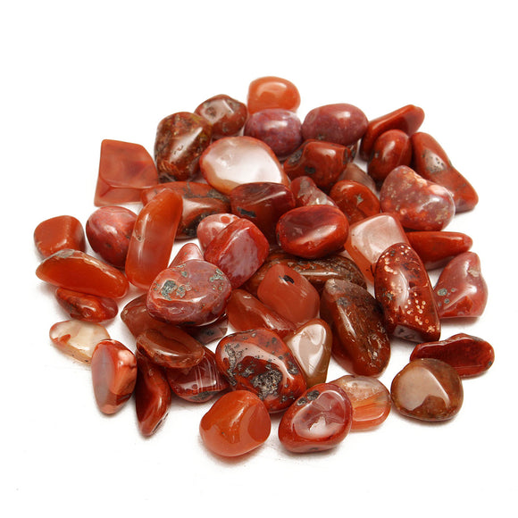 50g Natural Red Agate Gravel Onyx Quartz Stone Minerals Specimens DIY Findings Design