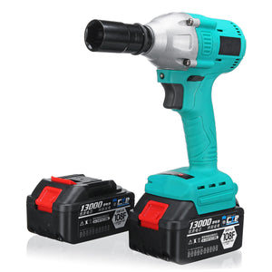 100-240V Li-ion Electric Wrench Brushless Impact Wrench Wood Work Power Tool with 2 Battery