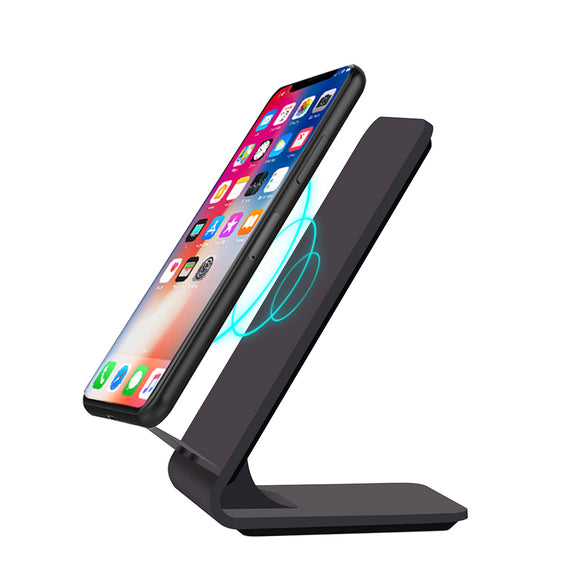 Bakeey A8 10W Fast Charging QC2.0/3.0 Qi Wireless Desktop LED Charger Stand for Samsung S8 iPhone 8