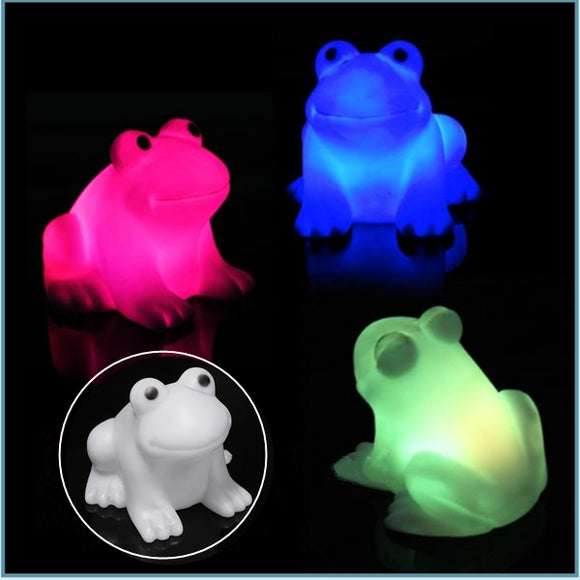 LED Cute Frog Night Light Novelty Lamp Changing Colors Light