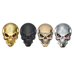 3D Demon Skull Metal Stickers Bone Emblem Badge Decals for Car Motor Truck