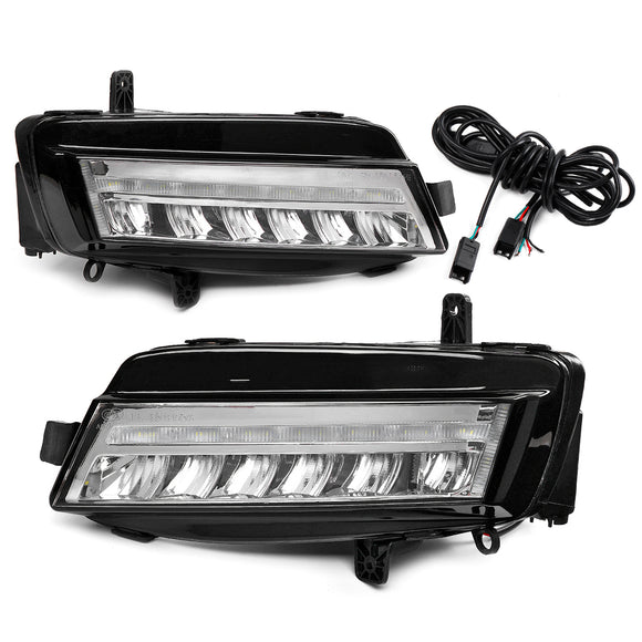 Pair LED DRL Daytime Running Lights Fog Lamp White for VW Golf 7 MK7 2013-2017