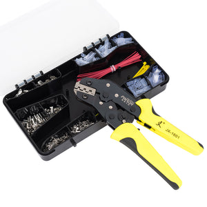 Paron M168 Crimper Pliers TAB Terminal Wire Pliers Ratchet Spring Pin Terminal Crimping Pliers With 460pcs Terminals