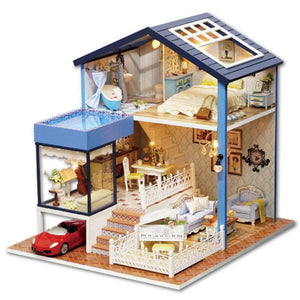 DIY Dollhouse Miniature Kit Doll House With Furniture Gift Craft Toy