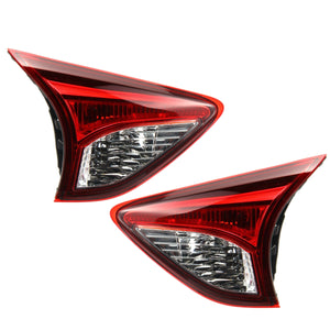 Car Rear Tail Brake Light Inner Liftgate Mounted without Bulb Pair for Mazda CX-5 2013-2016