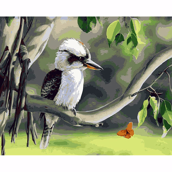 40X50CM Bird On Tree Painting DIY Self Handicraft Paint Kit Wood Unframed Home Decoration