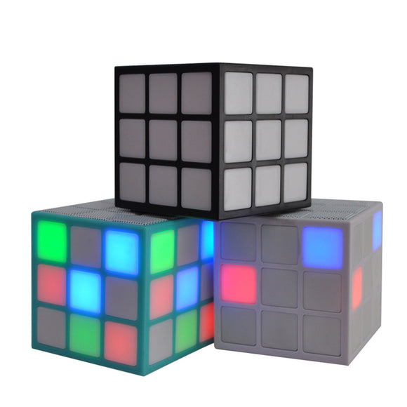 Bluetooth Wireless Handfree Magic Cube Speaker 36 LED Colorful Light Music AUX