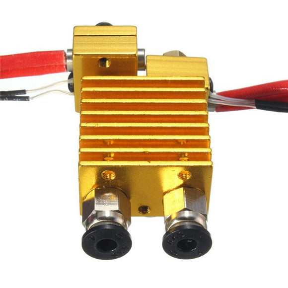 Dual Head Extruder V6 Hot End Extruder With Wire For 3D Printer