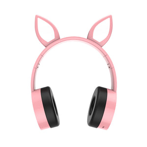 7 Colors bluetooth Cat Ear LED Light Headphone Headset Earphone For Tablet Cellphone