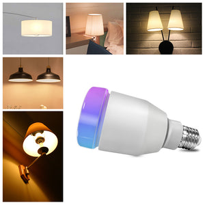 AC100-240V E27 RGBW LED bluetooth Music Speaker Light Bulb + 24Keys IR Remote Control