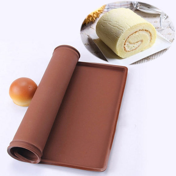 Silicone Swiss Roll Roll Mat Fiber Glass Non-stick Baking Cake Food Pad