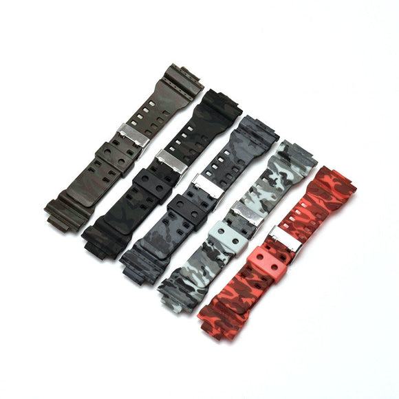 Camouflage Silicone Strap Replacement Watch Band for GA-110/100/120/GD120