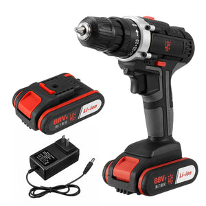 88VF Cordless Electric Drill 20-30Nm Lithium Power Drill Driver With 1 Or 2 Li-ion Batteries