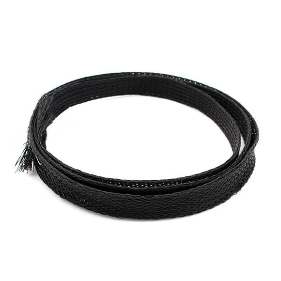 5PCS 1M Retardant Nylon Braided Sleeving 8mm Black PET Cable For 3D Printer