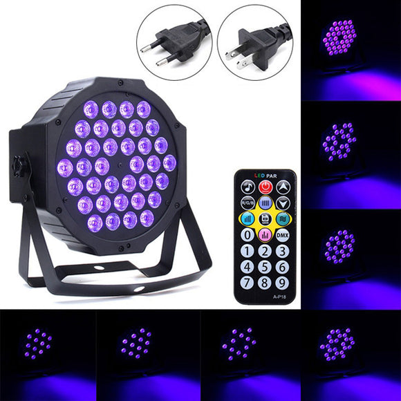 36W 36 LED UV Black Light DMX512 Sound Actived Stage Lamp for Disco Club Bar DJ Show AC90-240V