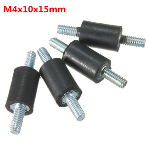 4pcs M4x10x15mm Rubber Shock Absorber Doubles Ends Rubber Mounts Vibration Isolator Mounts