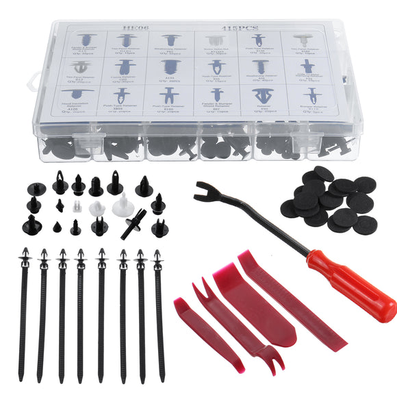 449Pcs Car Retainer Fastener Rivet Clips Expansion Screw Tool Mud Push