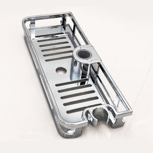 Bathroom Pole Drain Shelf Shower Storage Rack Organizer Tray Holder Shower Pole Fixing Storage