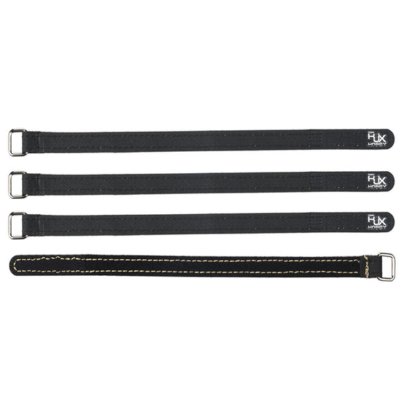 4Pcs RJXHOBBY 100-400mm Nylon Battery Straps Metal Buckle Black for Lipo Battery