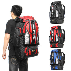 90L Waterproof Outdoor Sport Hiking Camping Rucksack Bag Luggage Travel Backpack