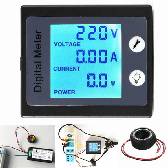 AC80V-260V 100A Digital Power Energy Meter Voltage Tester Ammeter Voltmeter Transformer