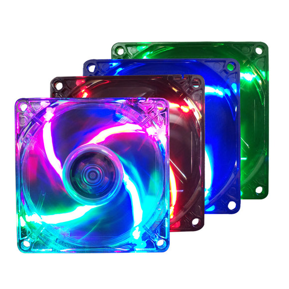 Pccooler F88 8cm 3 Pin Silent LED Computer Case Cooler Cooling Fans