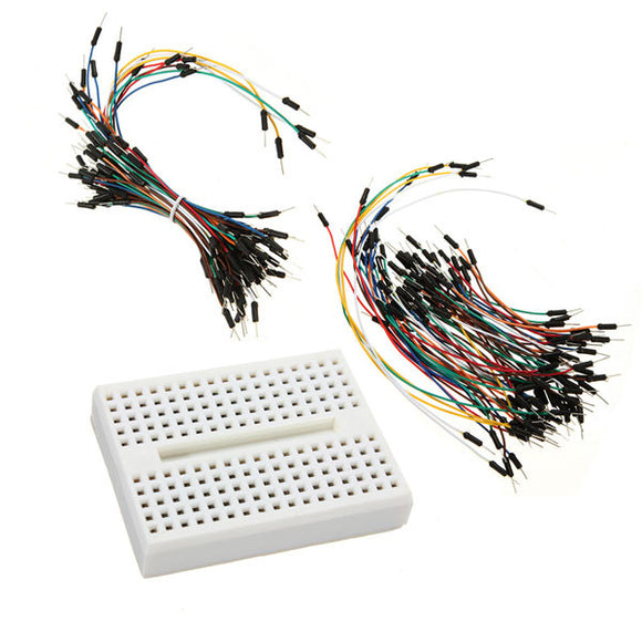 SYB-170 White Mini Solderless Prototype Breadboard With 140Pcs Jump Wire For Arduino Shield