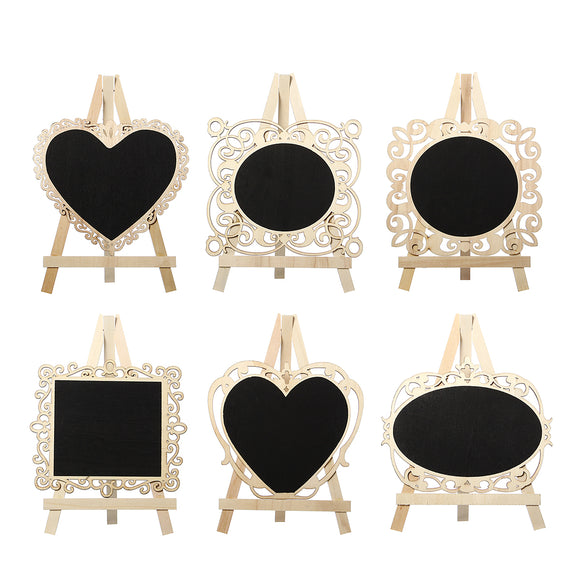 Mini Vintage Wooden Blackboard Table Number Signs Message Memo Chalk Board Party Decorations