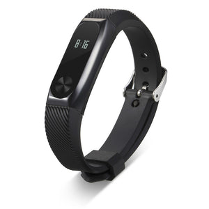 Replacement 14mm Rubber Strap Metal Case  Bracelet Wristband for Xiaomi Miband 2