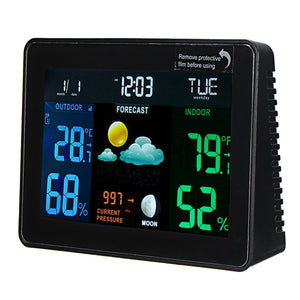 DC 4.5V Wireless Weather Station Clock Digital Temperature Humidity Meter Indoor / Outdoor WWVB