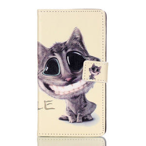 Colored Drawing Pattern PU Leather Flip Folding Back Case For Huawei P8 Lite