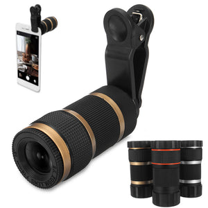 Practical 8x Optical Telescope Mobile Telephoto Lens with Clip for Smartphone Photographers