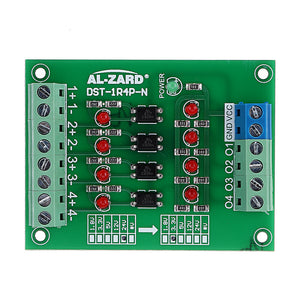 24V To 3.3V/5V/12V 4 Channel Optocoupler Isolation Board Isolated Module PNP Output PLC Signal Level Voltage Converter