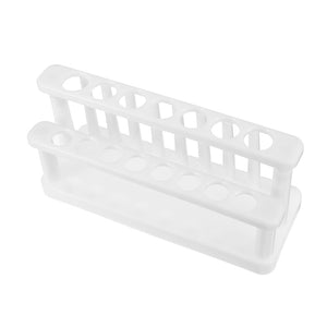 15 Positions Test Tube Rack Bracket White Plastic for Lab 15-20mm Tubes