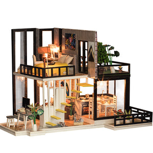 iiecreate K-033 September Fores DIY Doll House With Furniture Light Cover Gift Toy