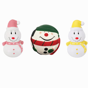 Three Christmas Snowman Squishy Gift Slow Rising Toy With Original Packing Bag