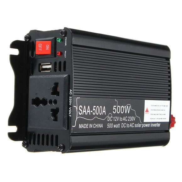 Solar Power Inverter 500W Peak 12V DC To 220V AC Modified Sine Wave Converter