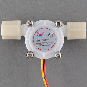 Water Flow Sensor Flow Meter Switch Meter Counter Hall Sensor 0.3-6L/min