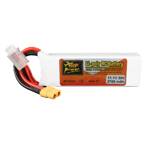 ZOP Power 11.1V 2700mAh 3S 30C Lipo Battery XT60 Plug