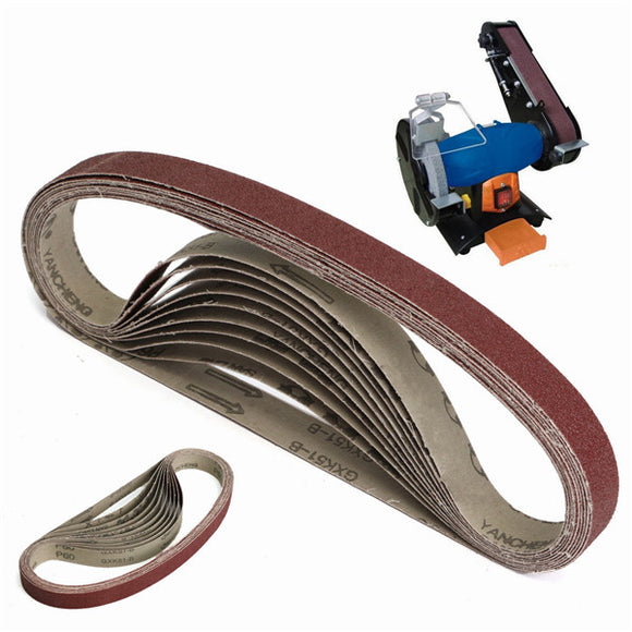 10pcs 760x25mm 60 Grit Sanding Belts Abrasive Sanding Paper