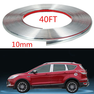 12M Chrome Car Body Door Edge Lip Protector Decor Moulding Guard Trim Strip