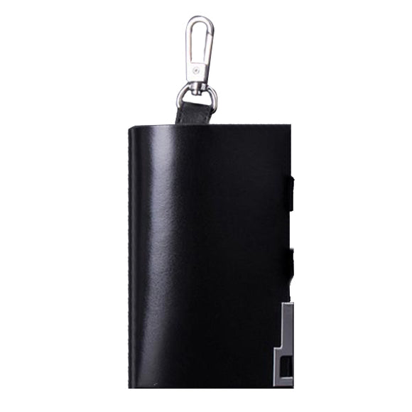 Men Genuine Leather Car Key Holder Business Hook Hanging Key Case Coin Bags