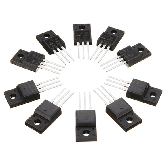 10Pcs MBRF20100CT 20A 100V TO-220 Schottky Diode with Rectifier