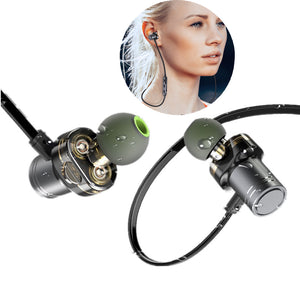 Awei X670BL Wireless bluetooth Earphone Dual Dynamic Drivers Bass Waterproof Sports Headphone