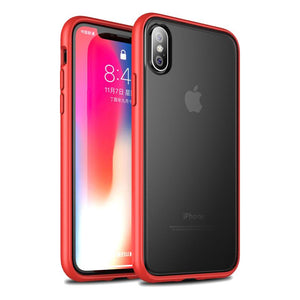 Bakeey Frosted Anti Fingerprint Transparent PC+TPU Protective Case For iPhone X